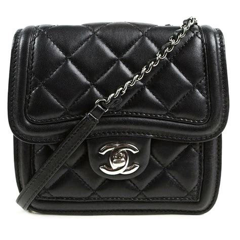 chanel mini bag black & white|chanel small crossbody bag black.